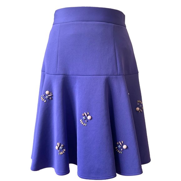 NEW! Catherine Malandrino  Viola Fit and Flare Jem Stone Skirt, Size 2 - Picture 1 of 16